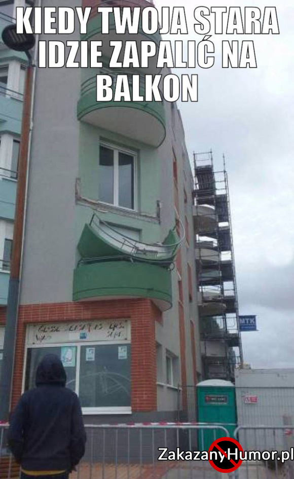 Balkon nie wytrzymał