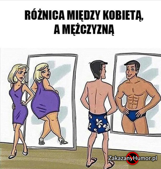 Różnica między Kobietą a Mężczyzną - Zakazany-Humor.pl